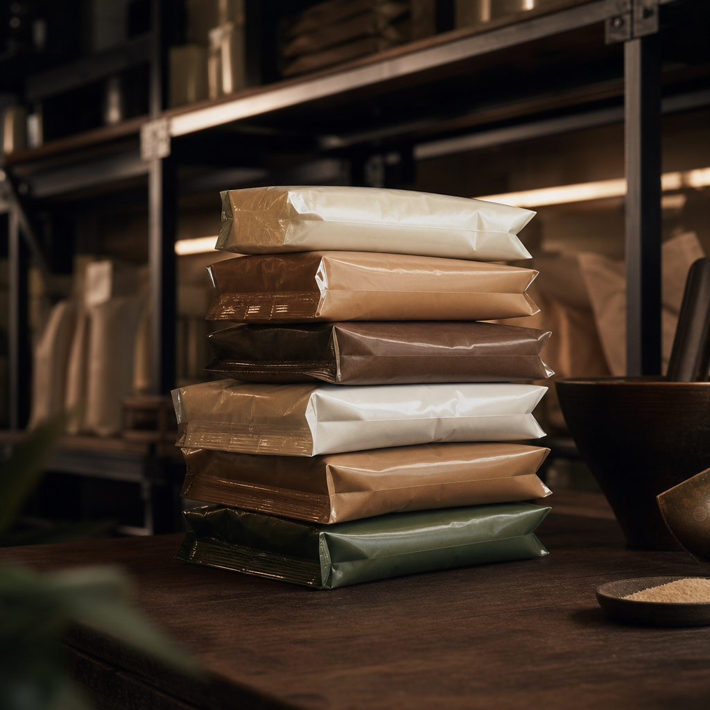 Bharat Premix tea premix packs stacked on a shelf