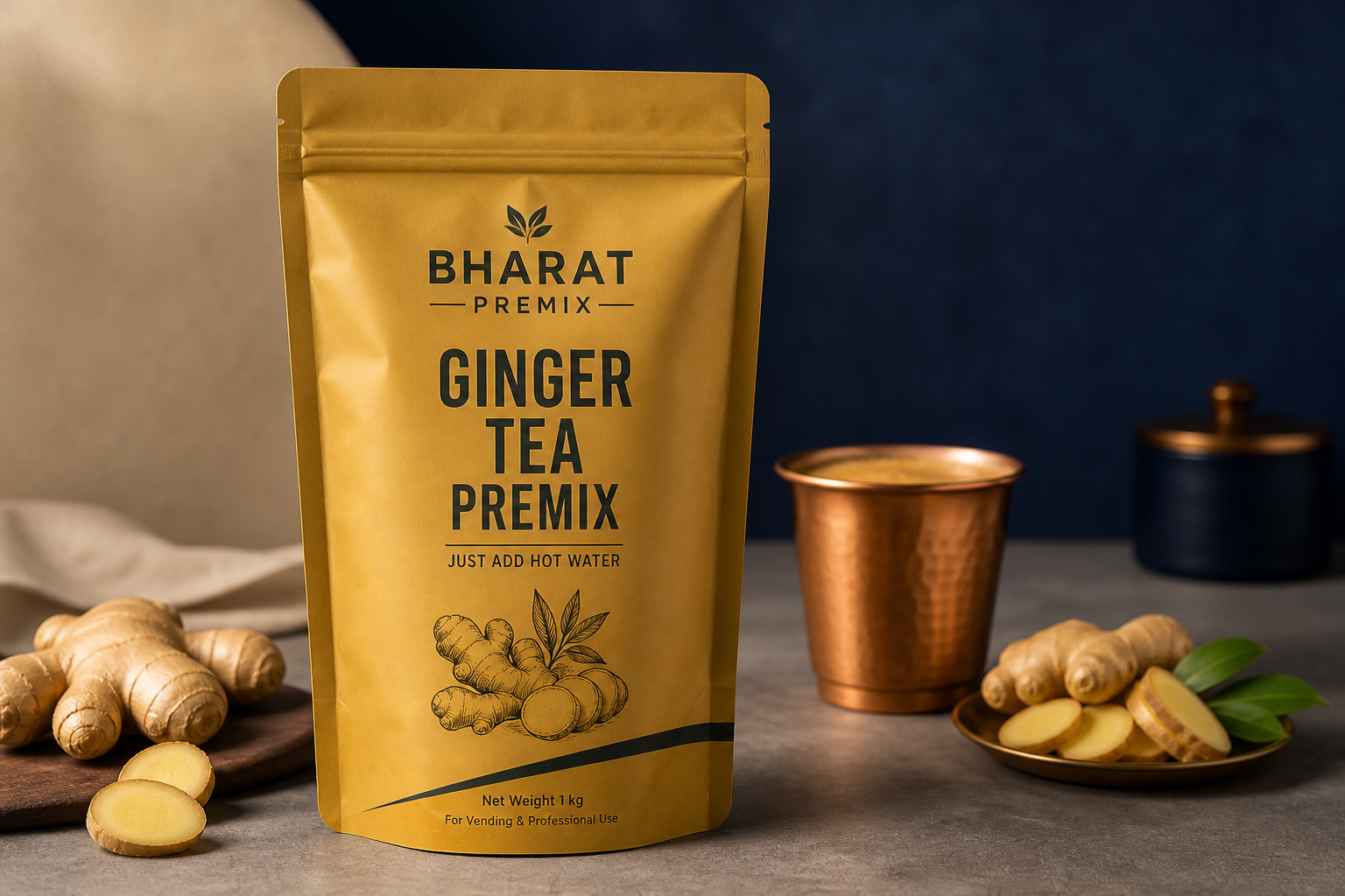 Bharat Premix ginger tea premix pack